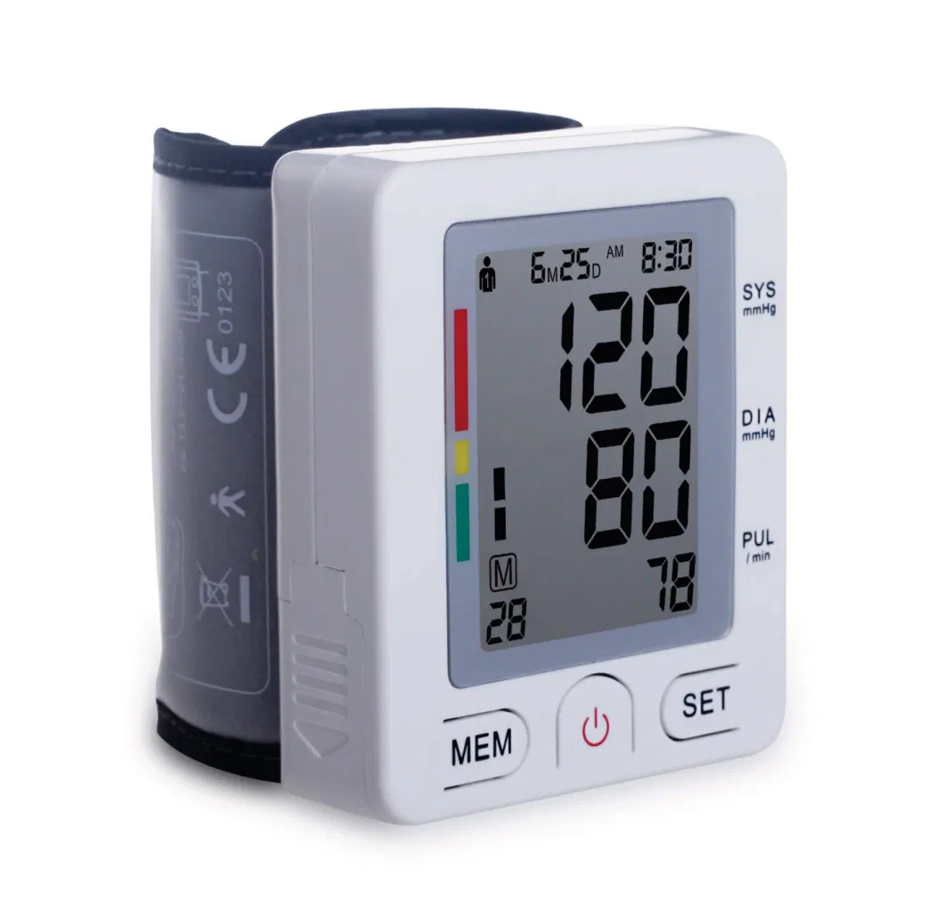 Automatic Wrist Blood Pressure Monitor with Digital LCD Display Screen