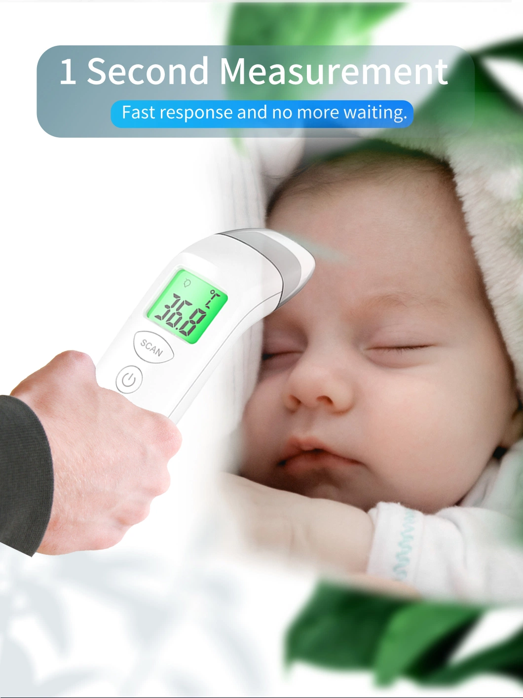 Digital Infrared Forehead Thermometer Non Contact Thermometer