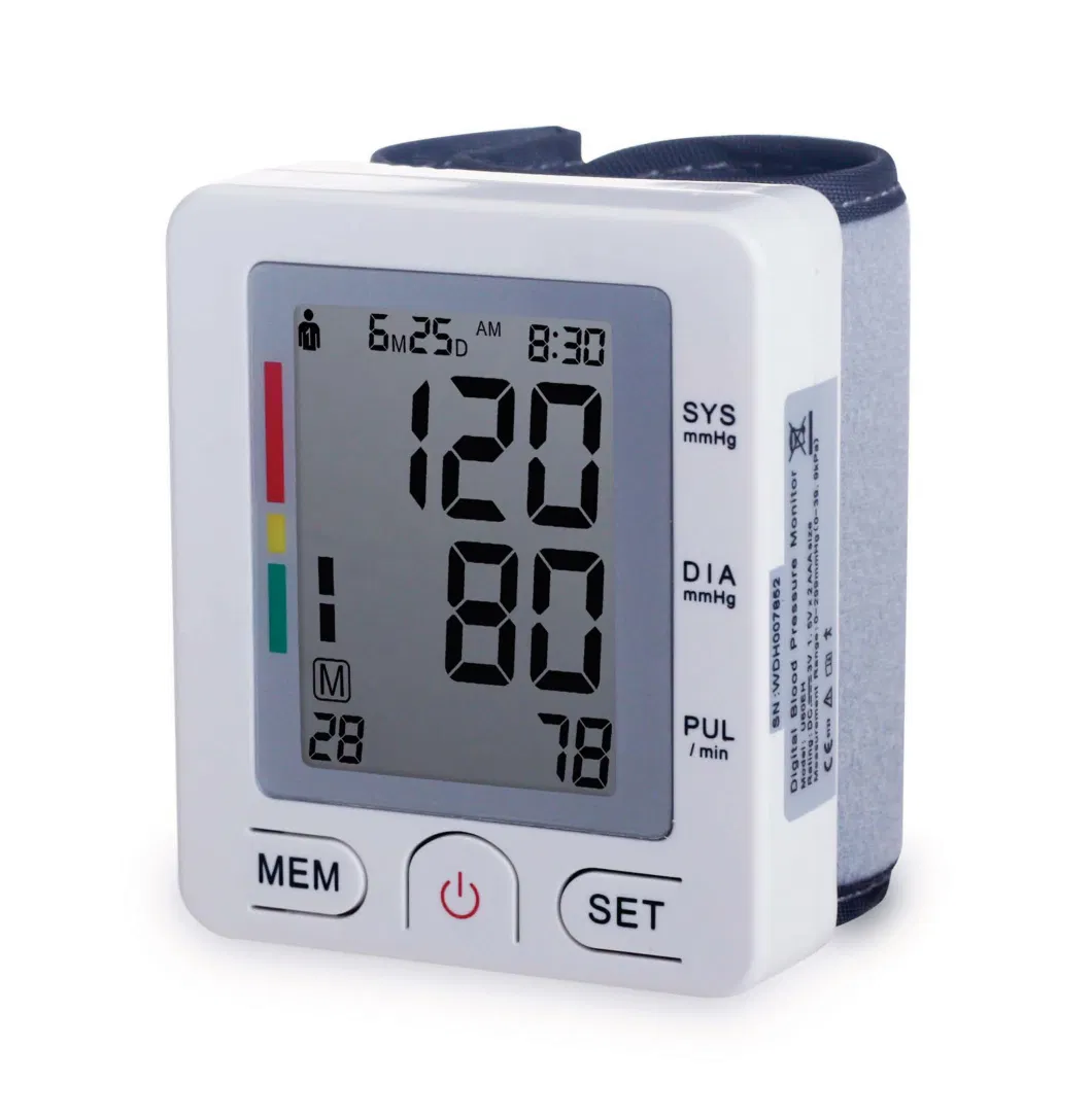 Automatic Wrist Blood Pressure Monitor with Digital LCD Display Screen